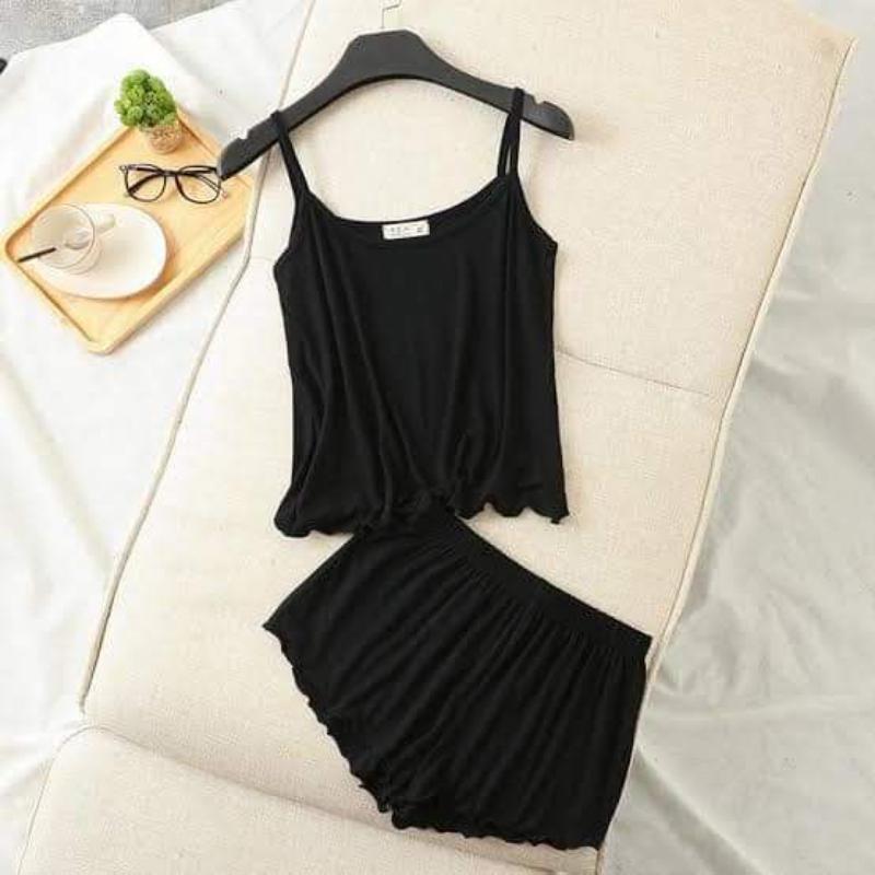 Comfortable cotton jersey cami set - 2pcs