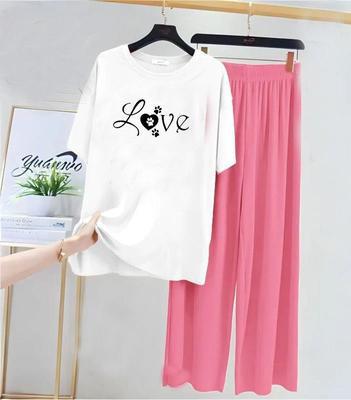 Comfortable Printed Cotton Jersey Night Suit - 2 Pcs