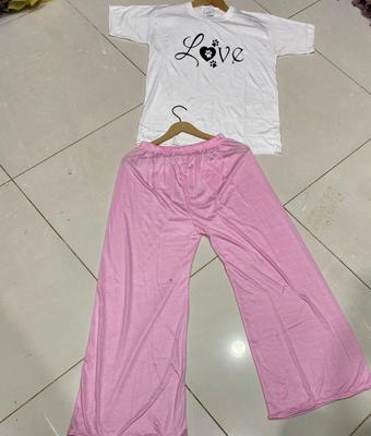 Comfortable Printed Cotton Jersey Night Suit - 2 Pcs