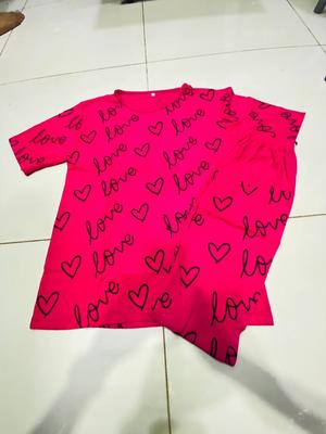 2 Pcs Women's Stitched Printed Night Suit