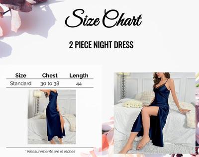 Comfortable Lightweight Blue Jersey Nightwear Set - 1 Pcs