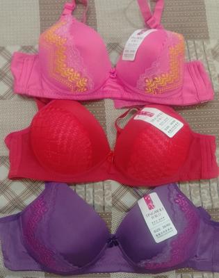 Silk Embroidered multi lines fancy padded bra