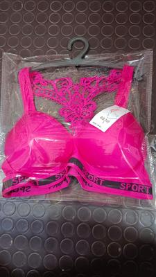 Padded Net Lace Sports Bra