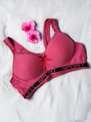 Padded Net Lace Sports Bra