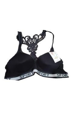 Padded Net Lace Sports Bra