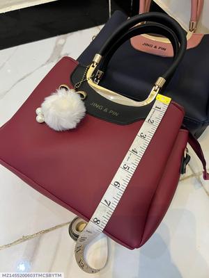 Girl's Leather Plain Hand Bag Set